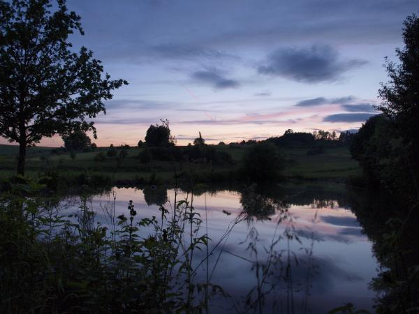 Sonnenuntergang am Weiher