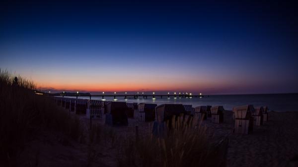 Sonnenuntergang Seebrücke Göhren