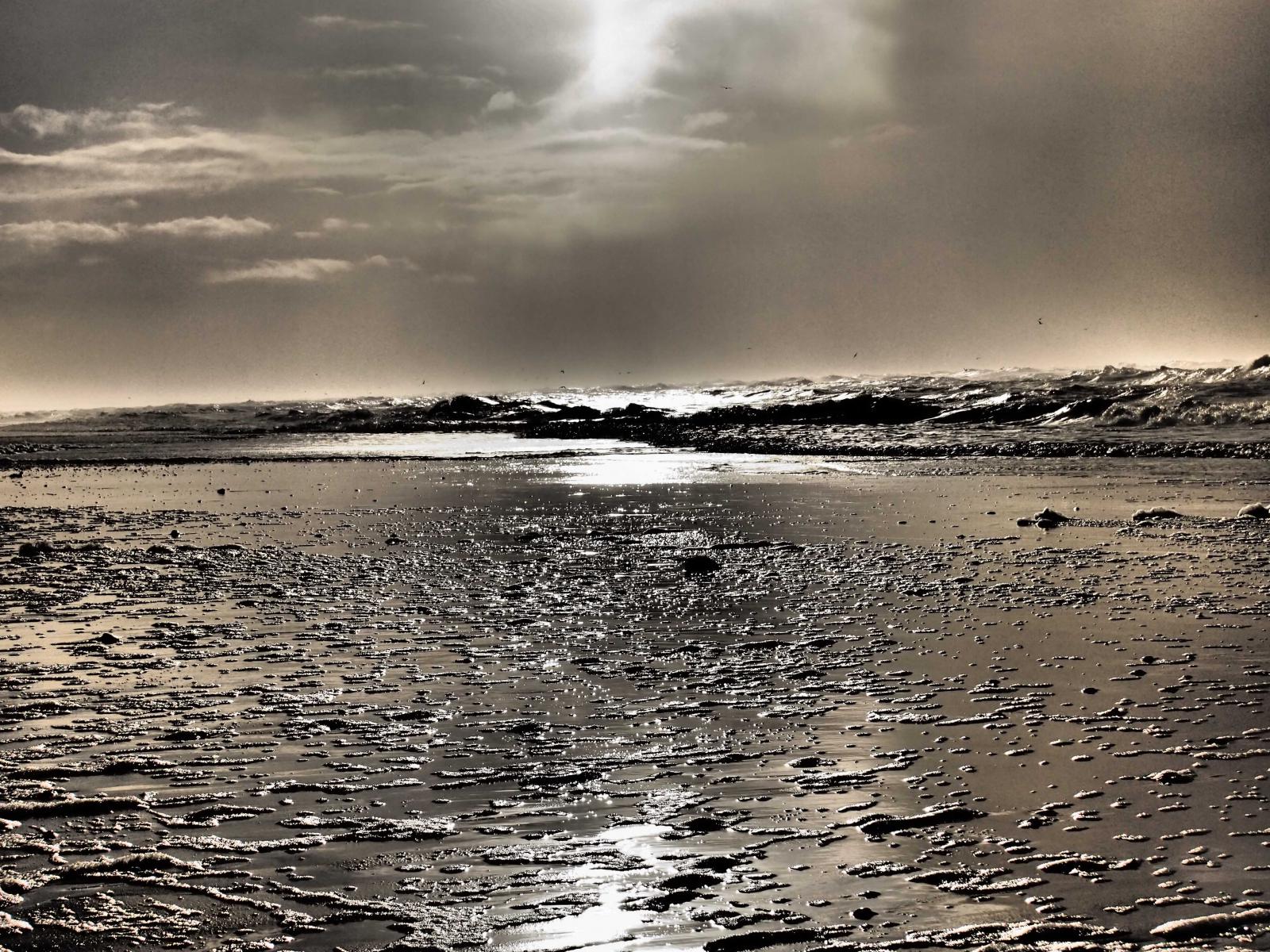 Dänemarks Strand mit Art Filter Dramatischer Effekt