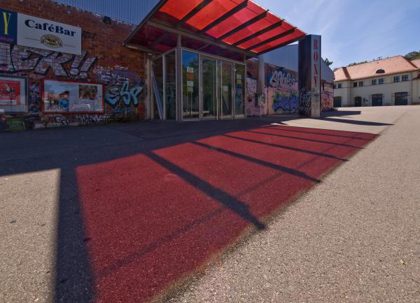 Kino Graffiti roter Schatten