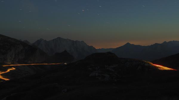 Mangart bei Nacht