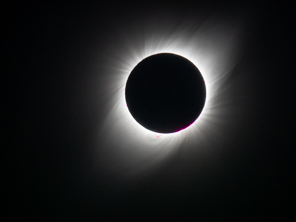 Total eclipse - Corona mit Protuberanzen